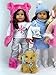 Snowflake T & Snowboard Pants | Doll Ski or Snowboard Outfit, 18 Inch Doll Clothes Fits American Girl Dolls | 2 Piece