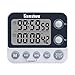 Rechargeable Digital Kitchen Timer for Cooking, Magnetic Timers with Countdown/up, Kids Timer with 5”LED Display 3 Brightness 4 Volume Adjustable for Classroom/Office/Home/Work/Study/Fitness/Game…
