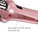 VAV Ceramic Negative Ions Hair Curler/Hot Brush/Hair Straightener Travel Multi-use Hair Styling Iron Dual Voltage Adjustable Temperature Auto Shut-off Pink
