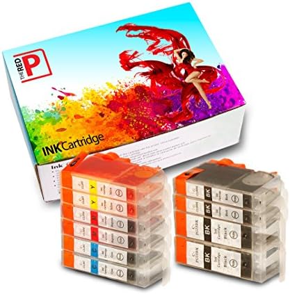 The Red P Ink Cartridge Replacement for PGI-5 CLI-8 PIXMA IP5200R IP3300 IP3500 IP4200 IP4300 IP4500 IP5200 MP500 MP510 MP520 MP600 MP610 MP800 MP810 MP830 MP950 MP960 MP970 MX700 MP530 MX850 10 Pack