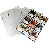 (25) Trading Card 3-Ring Binder Pages - Holds 9 Cards - Clear - BCW Brand