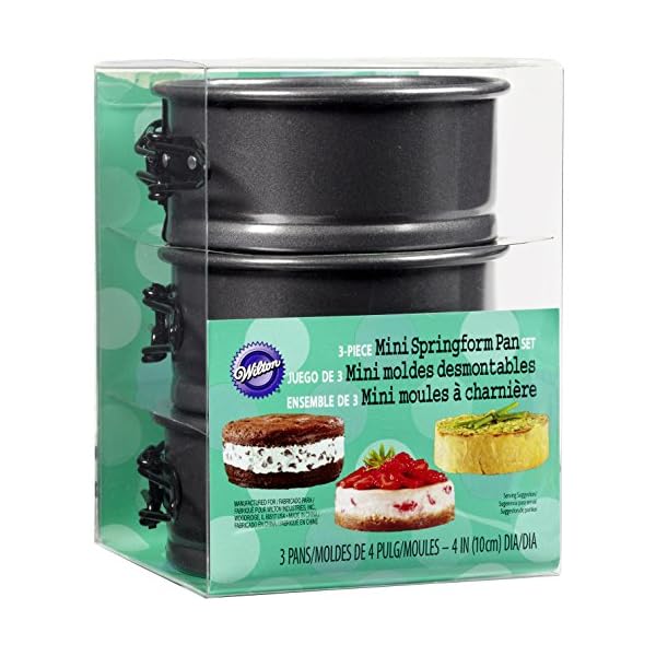 Wilton 4Inch Mini Springform Pans for Mini Cheesecakes, Pizzas and