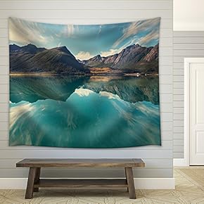 Svartisen Glacier in Norway - Fabric Wall Tapestry Home Decor - 51x60 inches
