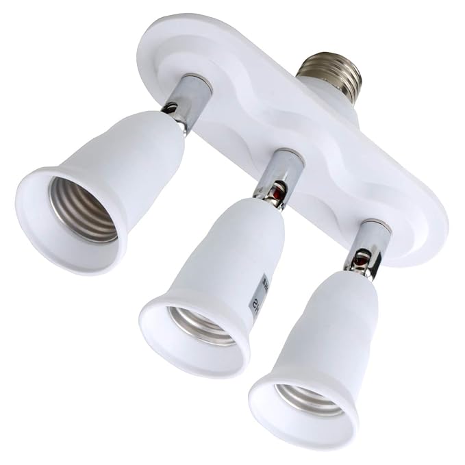 Light Bulb Socket Splitter,3 Line E26 E27 Multi Light Bulb ... Light Bulb Socket Splitter,3 Line E26 E27 Multi Light Bulb ...