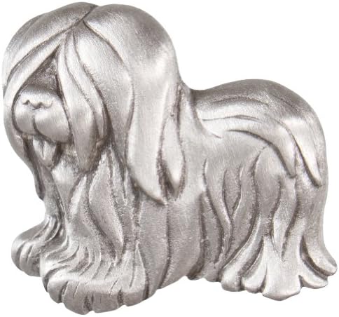 Animal World - Sheepdog Shaggy Metal Pin Silver