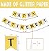 MEANT2TOBE Retirement Party Decoration, Gold Retirement Banner, 23 Piece Set