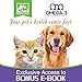 Organic Omega 3 Dogs & Cats - Fish, Algal & Flaxseed Oils - Shinier Coat & Skin - Optimal Heart, Brain & Eye Health - Anti inflammatory & Longevity Formula - DHA, EPA, ALA - Bonus eBook - by SIMIEN