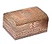 Cottage Garden Moroccan Copper Tone Metal Stamped Round Top Trunk Keepsake Box