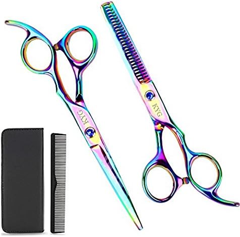 Professional Hairdressing Scissors with Case- Barber Scissors and Thinning Shears/Cutting Scissors Set with Razor