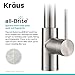 Kraus KPF-2620SS Modern Oletto Single Lever Pull Down Kitchen Faucet, Stainless Steel