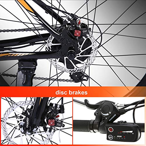 Speedrid 26/27.5 Electric Bike, Aluminum Alloy ebike with Removable 36V 7.8 Ah 10.4Ah Lithium-ion Battery