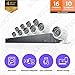 Samsung Wisenet SDH-C85101BF 16 Channel 4MP Super HD DVR Video Security System with 2TB Hard Drive and 10 1080p Weather Resistant Bullet Cameras (SDC-9443BC)