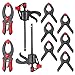 Hi-Spec 10 Piece Mini Quick Clamp Set Including 2 x Bar Clamps with Spreader, 2x Quick Releasing Ratchet Clamps & 6 x Spring Clamps