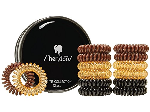 Sports Hair Ties from 'her,doo - Must for Swimming and Exercising - Great Gift for Swimmers and Workout Enthusiasts - Most Popular Size (One Size) - Various Colors to Choose from! (Zahara)