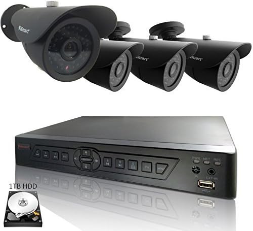 Coolcam Wireless 8 Channel H.264 CCTV Security Surveillance HDMI Motion Recording DVR with 2TB HDD Indoor PTZ Camera & Outdoor Weatherproof IR Night Vision Bullet 1080P Cameras (H25DN3S4)
