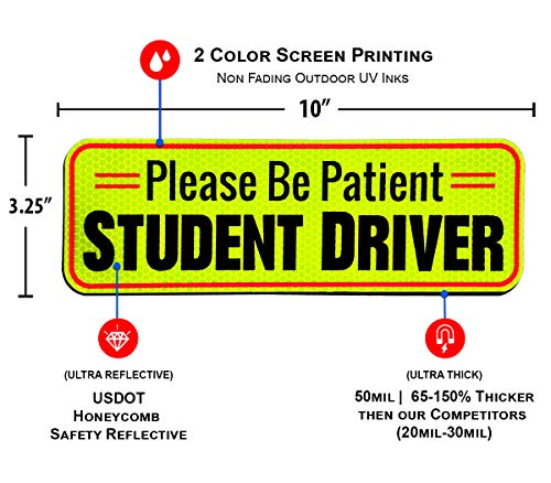 2 Signs+Beginner+Reusable+Reflective+Magnetic