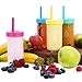 12oz Glass Mason Tumblers (Old Listing) (Pink, Teal, Blue & Yellow, 4 Pack)