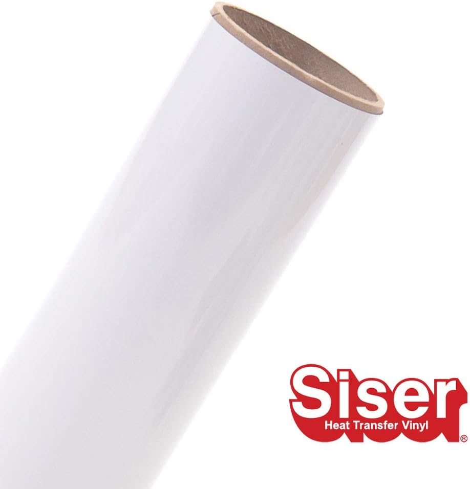 Siser EasyWeed HTV 11.8" x 5ft Roll - Iron On Heat Transfer Vinyl (White): Arts, Crafts & Sewing