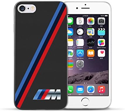 Black Luxurious Bmw Logo iPhone 7 Plus Case, Blue Navy Red Car Slim iPhone 8 Plus Cover For Car Freaks Transportation Themed Phone Casing Clear Transparent, Dirt Resistant Ultra Thin Plastic