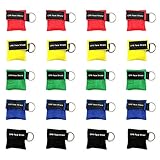 Aoutacc CPR Face Shield Mask, Keychain Mask Disposable Emergency Kit CPR Face Shields Pocket Mask for First Aid Cardiac Resuscitation Training