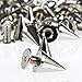 RUBYCA 100 Sets 10MM Silver Color Bullet Cone Spike and Stud Metal Screw Back for DIY Leather-Craft