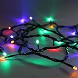 LEDwholesalers Linkable RGB Color LED String Light 33 Feet 100 LED with Connector and Cotroller, 2065rgb