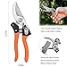 Pruner Shears, Premium SK5 Blade Bypass Hand Pruners with Shock-Absorbing Cushion, Garden Pruner Pruning Shears Garden Shears Tree Trimmers Secateurs with Safety Lock, Garden Shears for Gardener