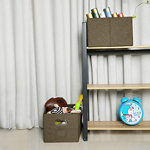 ATBAY File Storage Box with lids Large Capacity Office File Organizer for Letter Size File Folder, Brown 4PACK
