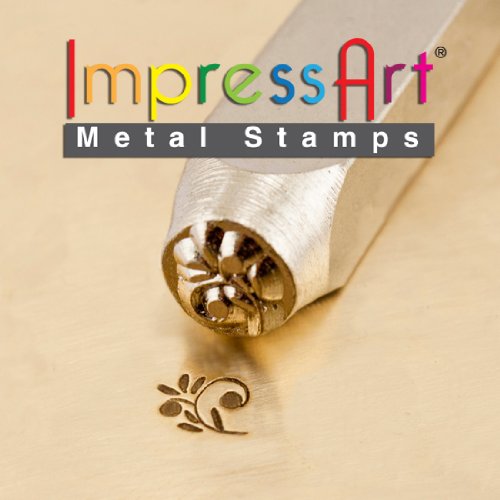 Impressart- 6mm, floral swirl design stamp