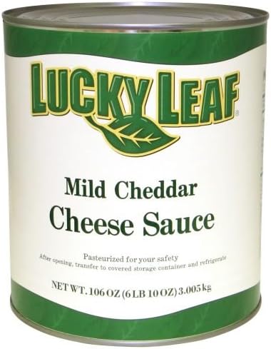 Knouse Foods Lucky Leaf Mild Cheddar Cheese Sauce, 106 Ounce -- 6 per case.
