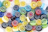Devardi Glass COE 90 Millefiori Hi-Def Premium Fire-Polished Bulls-eye design, 2 oz, Fusing, Mosaic