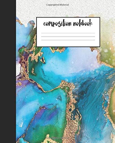 Composition Notebook: Wide Ruled Notebook | White Agate Geode Rock | Lined Journal | 100 Pages | 7.5 x 9.25" | School Subject Book Notes| Student Gift Kids Teenager Adult Teacher Paperback – July 1, 2019
