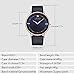 IBSO Two Analog Ultra Thin Gold Bezel Genuine Leather Belt Wrist Watch for Men Blue