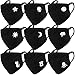 Teenitor 9 Pack Cotton Dust Mask, Washable Breathable Mouth Face Mask Dust Pollen Flu Germs Allergens Surgical Masks for Kids Women Men, Black, 17×12cm