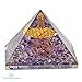 Healing Chakra Pyramid for Positive Energy & stress relief | Amethyst ORGONE Energy Generator device with FLOWER OF LIFE for Prosperity, abundance- Tesla Copper Coil and Quartz Point for meditation.