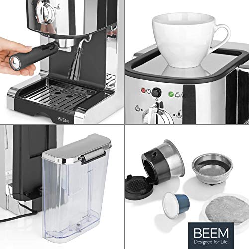BEEM ESPRESSO-PERFECT | Espresso-Siebträgermaschine | Kapselmaschine - 20 bar | Geeignet für Kapseln, Pulver & Pads… – Bild 6