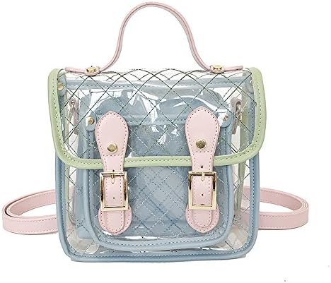 YSMYWM Women Transparent Backpack Shoulder Bag Satchel Candy Color Daypack Travel Backpack School Bag