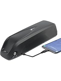 Joyisi Ebike Battery 48V 10AH / 52V 13AH Lithium ion Battery with USB Port, Electric Bike Battery for 1000W Bike Motor (Black)