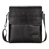 VICUNA POLO Shoulder Bag Business Man Bag Messenger Bag for Men Crossbody Bag (black)