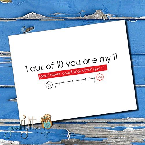 Cheeky Love Card - 1 Out of 10 You're My 11