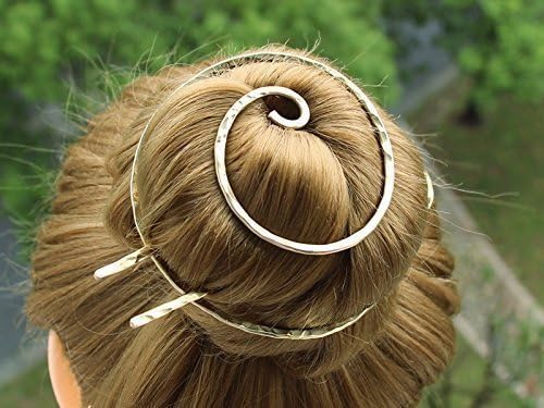 Circle Silver Bun Holder Hair Clip Barrette Hair Bun hair pin metal hair silde Women Gift