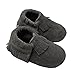 Mejale Baby Soft Soled Leather Moccasins Tassel Infant Toddler Shoes Prewalker(Grey,12-18 Months)