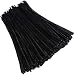 Caydo 400 Pieces Black Pipe Cleaners Chenille Stems for DIY Art Craft Decorations, 6mm x 12inch