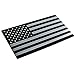3D Metal American Flag Car Sticker Emblem for Auto, Bike, Truck, Car, and SUV (Black & Silver)