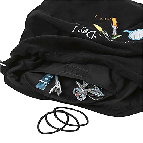 Miamica Hair Iron Case Heat Resistant Lining Packing Organizer, Black
