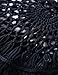 CXINS Women's Crochet Cover Ups Hollow Out Bikini Swimsuit Bathing Suit Cover Up for Pool Swimwear Tassel Beach Dress Size S Black