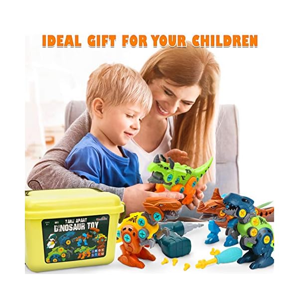 Dreamon Take Apart Dinosaur Toys for Kids with Storage Box Electric Drill, DIY Construction Build Set Educational STEM…
