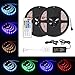 SZMYLED LED Light Strip Kit, RGB 5050 Waterproof 10M/32.8ft 300 LEDs Rope Lights with 44-Key Remote Control and 5A US Power Adapter