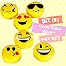 Emoji Lip Gloss for Kids - Six (6) Pieces Feature Emoticon Themed Lip Balms with Six Unique Designs - Great for Gifts, Classrooms, and Birthday Party Favors - by M & M Products Online