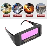 1 Pair Solar Auto Darkening Welding Goggle, Safety Protective Welding Glasses Mask Helmet, Eyes Goggles Mask Anti-Flog Anti-glare Goggles, Black